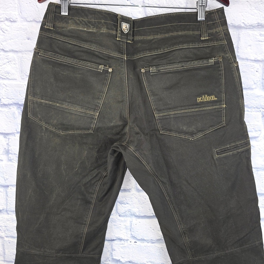 Kuhl Rydr Mens Dark Brown Patina Dye Articulated Knee Euro Twill Pants Sz 32X32 - Picture 6 of 13